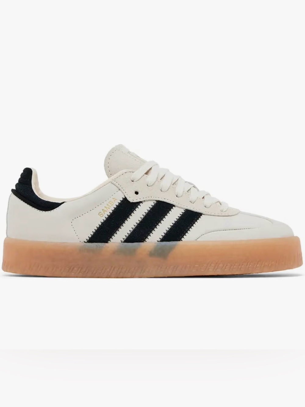 adidas Originals Sambae Women’s Sneakers in Off-White with Black Stripes